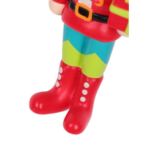 Grandpa Nutcracker Christmas Tree Ornament Sprinkles Red Blue Hat Present 7.5 in - Picture 5 of 8